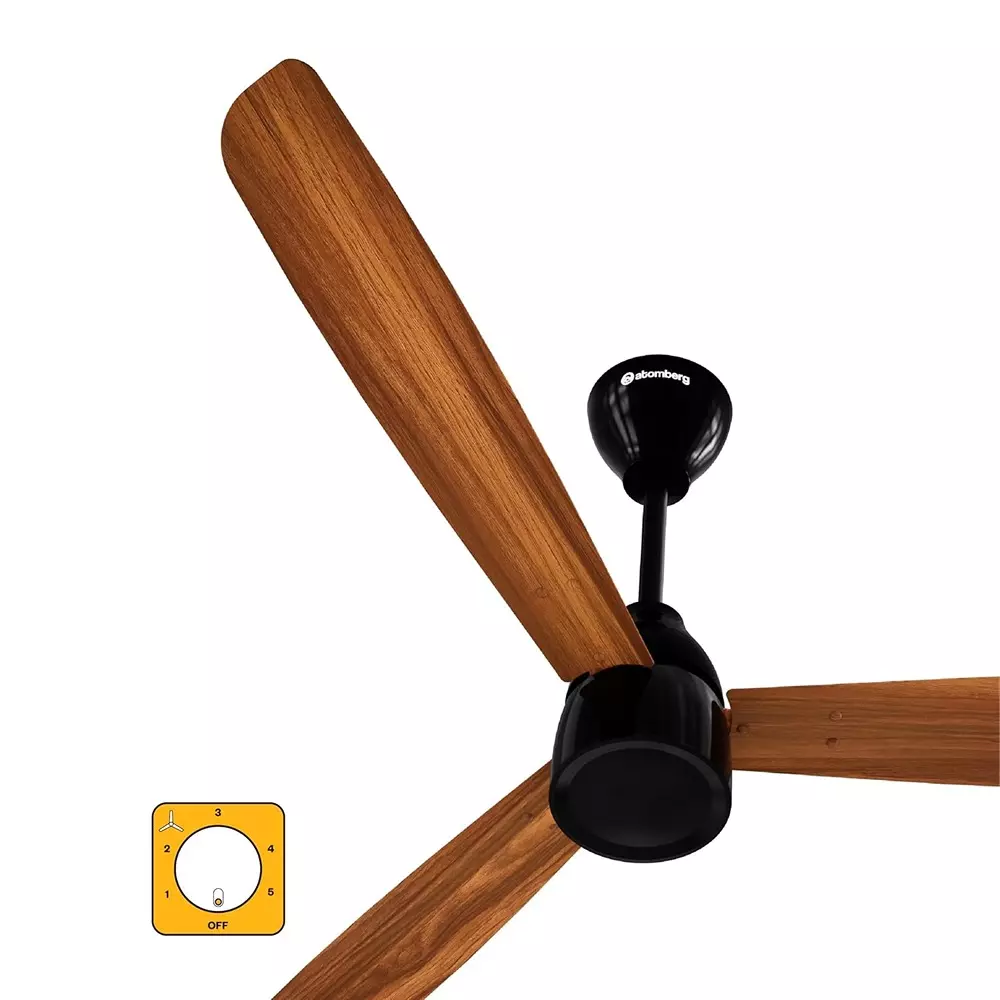 Atomberg Renesa Prime Regulator Wooden(Honey Maplewood) 1200 mm Ceiling Fan With Remote