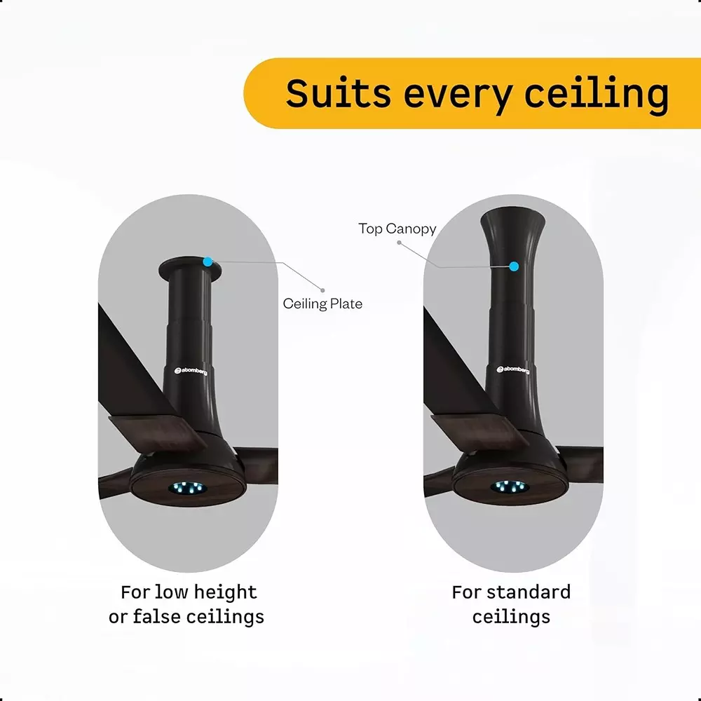 Atomberg Studio+ Smart Earth Brown 1200 mm Ceiling Fan With Remote