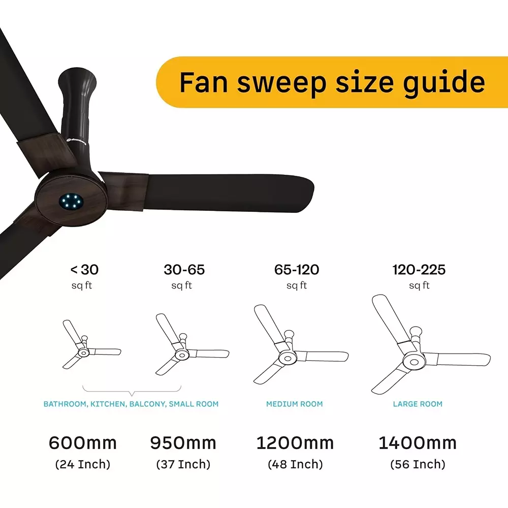 Atomberg Studio+ Smart Earth Brown 1200 mm Ceiling Fan With Remote