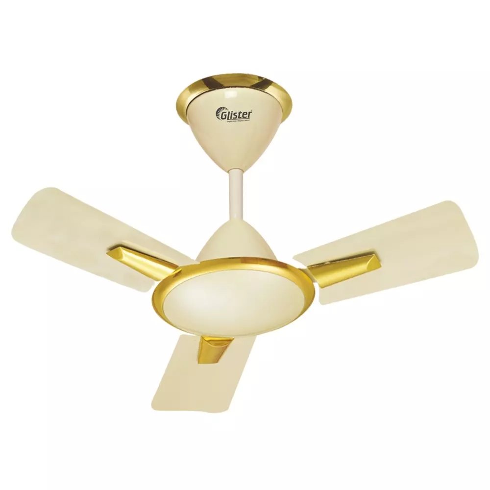 Glister Blossom 75 W Ceiling Fan 600 mm (23 inch) Sweep Size 400 RPM Aluminium Ivory