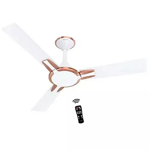 Polycab Ceiling Fan Elanza Neo BLDC 1200 mm Sweep Size Snow White Rose Gold