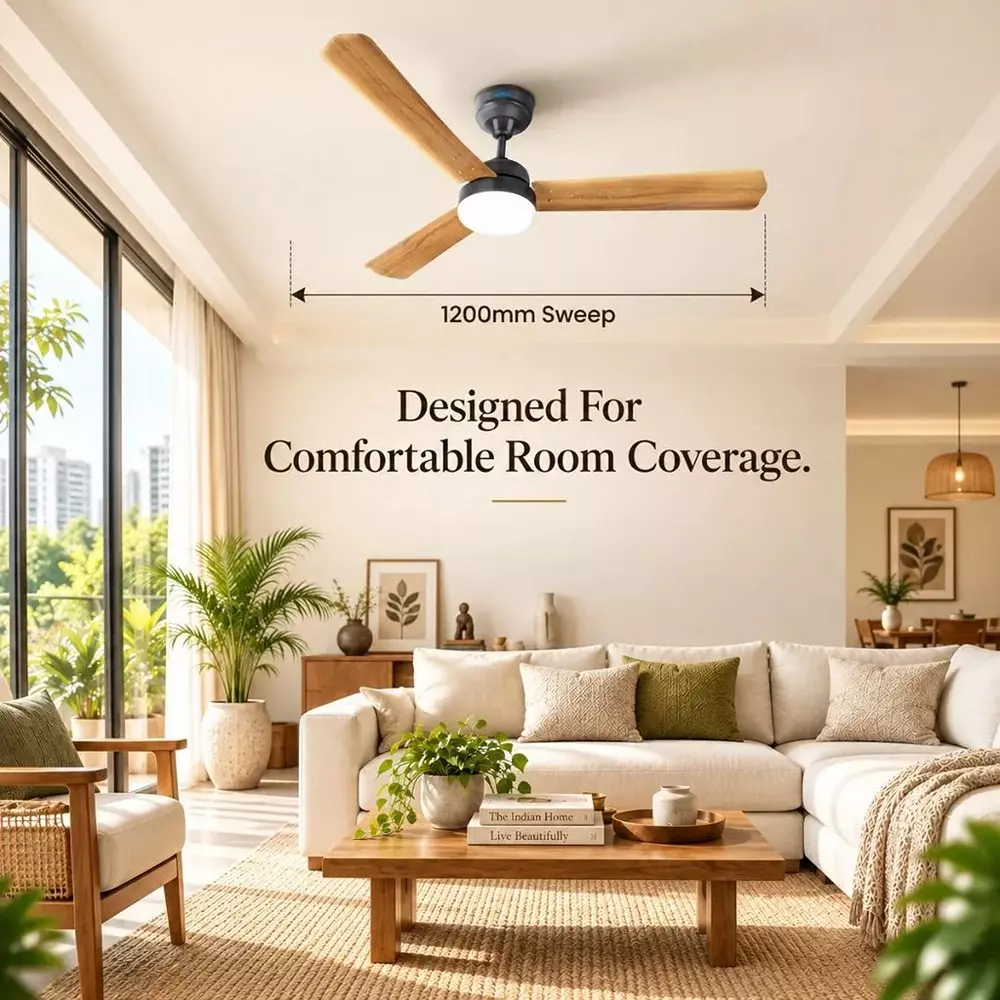 xuga-ceiling-fan-220-cmm-air-flow-bldc-motor-3-blades-380-rpm-1200-mm-sweep-size-5-star-rating-wooden-color-celeste-f2w
