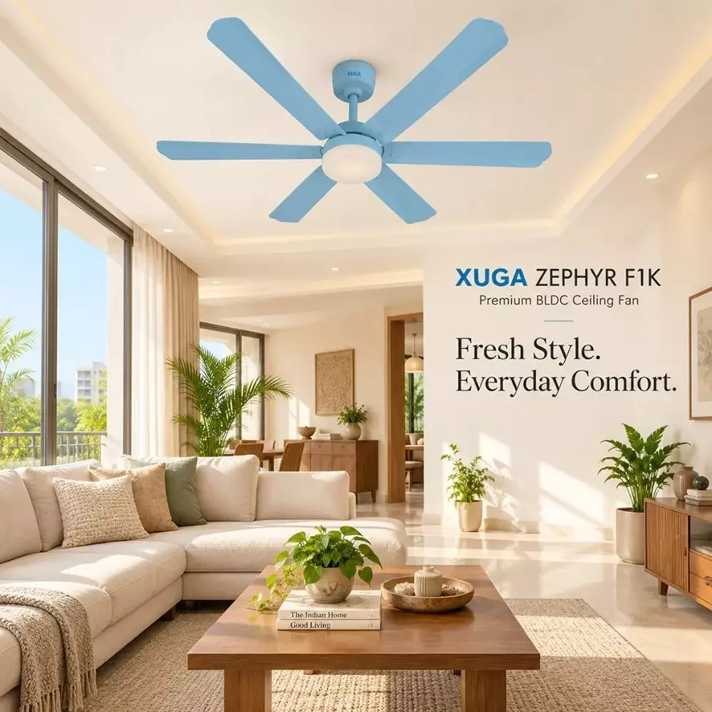 xuga-ceiling-fan-210-cmm-air-flow-bldc-motor-6-blades-320-rpm-1200-mm-sweep-size-5-star-rating-light-blue-color-zephyr-f1k