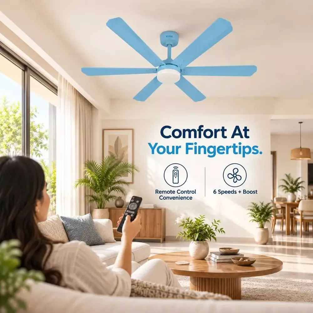 xuga-ceiling-fan-210-cmm-air-flow-bldc-motor-6-blades-320-rpm-1200-mm-sweep-size-5-star-rating-light-blue-color-zephyr-f1k