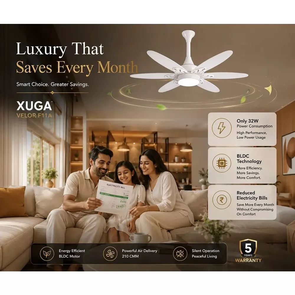 xuga-ceiling-fan-210-cmm-air-flow-bldc-motor-6-blades-320-rpm-1200-mm-sweep-size-white-color-velor-f11a