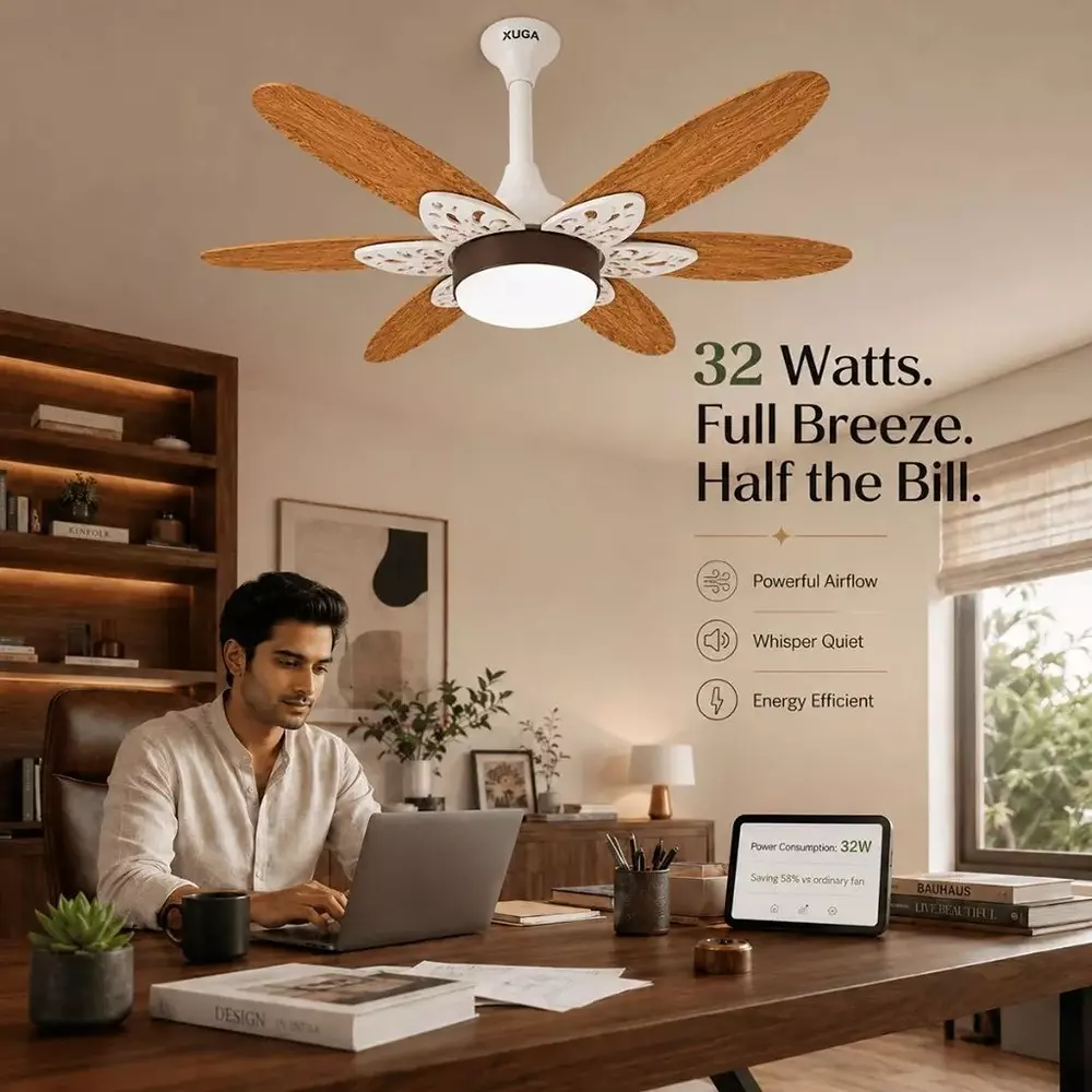 xuga-ceiling-fan-210-cmm-air-flow-bldc-motor-6-blades-320-rpm-1200-mm-sweep-size-oakwood-color-velor-f11w-d
