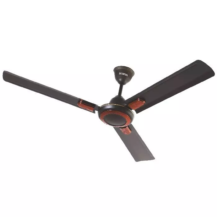 Surya Jewel Smoke Brown Gold 1200 mm Ceiling Fan (Pack of 2 Pcs)