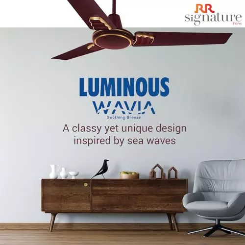 RR Signature WAVIA BLDC Ceiling Fan Cedar Brown 1200 mm Sweep 370 RPM