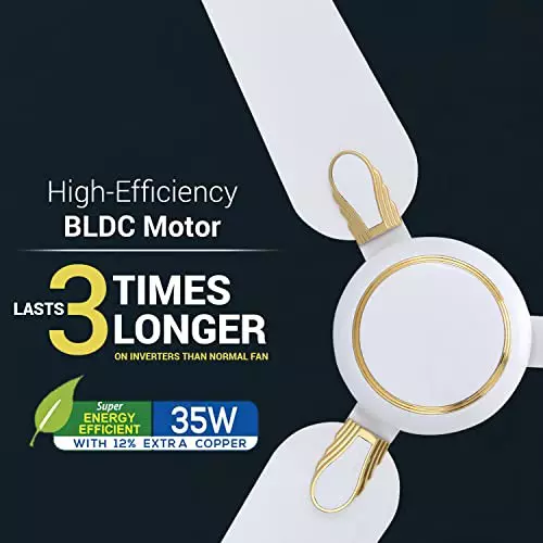 RR Signature DHOOM BLDC Ceiling Fan White 1200 mm Sweep 350 RPM