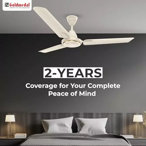 Goldmedal Gati Deco Ceiling Fan Ivory 1200 mm, SCFS500348GLNIV