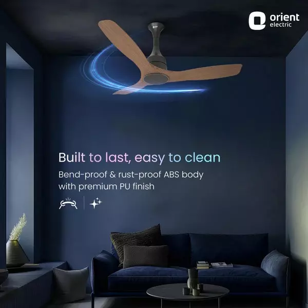 Orient Premium Aerosense BLDC Non-Underlight Ceiling Fan Honeymaple Wood 1200 mm 40 W 3 Blades 280 RPM
