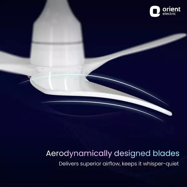 Orient Premium Aerosense BLDC Non-Underlight Ceiling Fan White 1200 mm 40 W 3 Blades 280 RPM