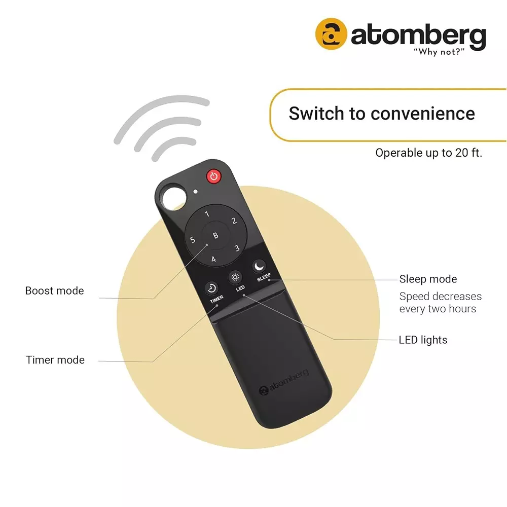Atomberg Renesa Matt Brown 900 mm Ceiling Fan With Remote Control