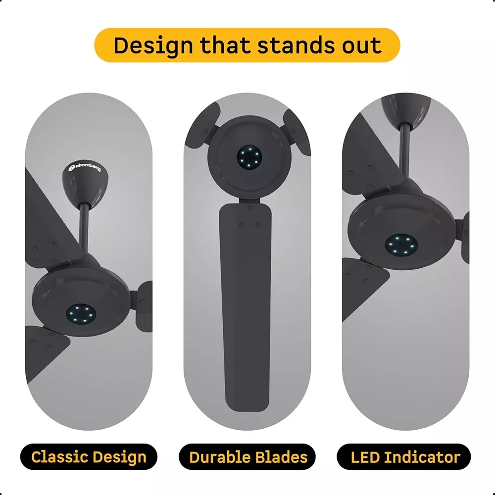 Atomberg Ikano Pebble Grey 1200 mm Ceiling Fan With Remote