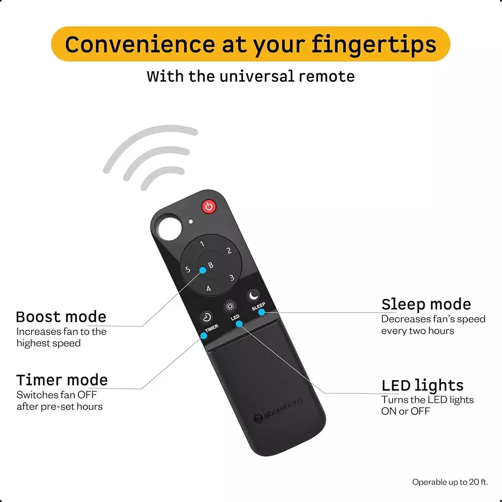 Atomberg Ikano Pebble Grey 1200 mm Ceiling Fan With Remote