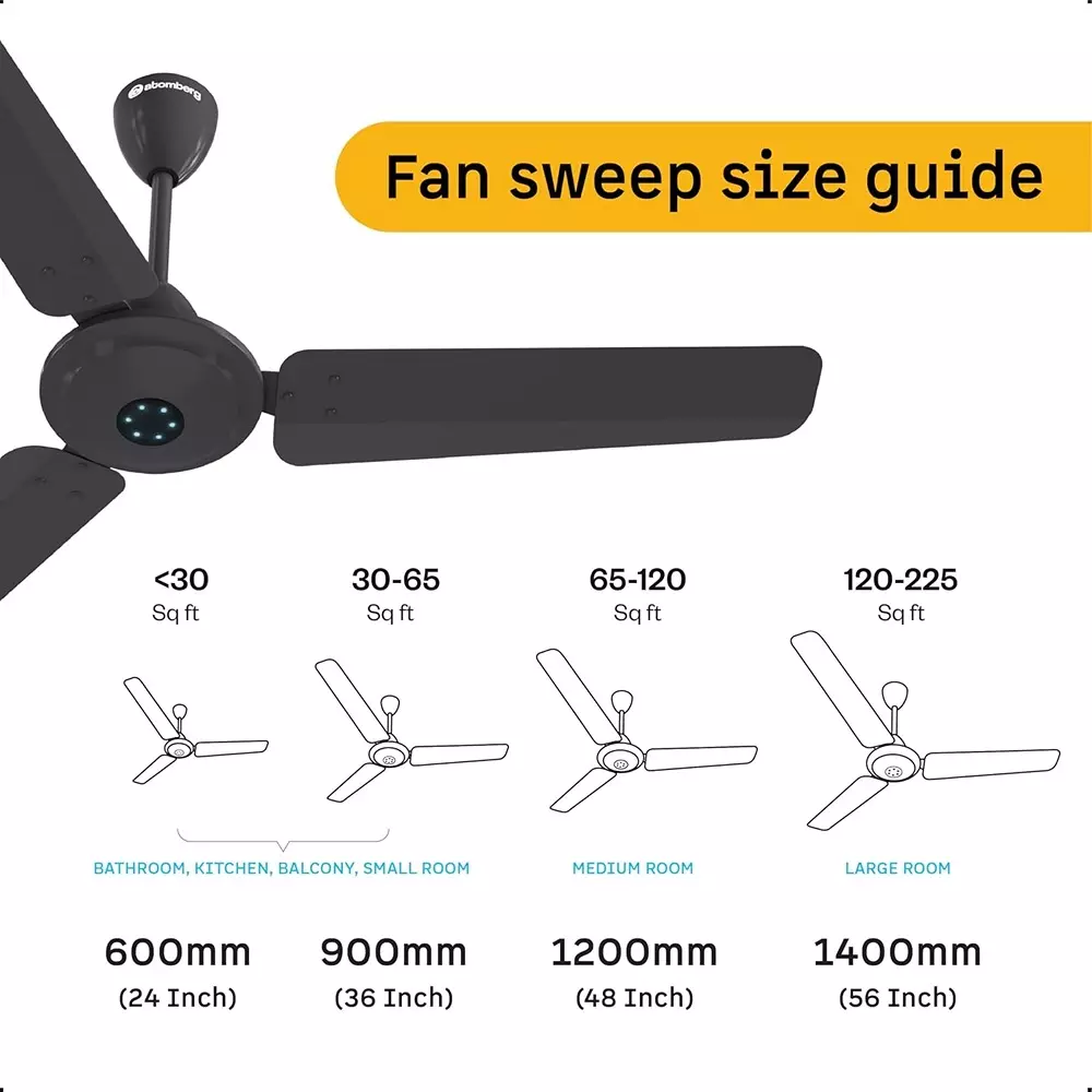 Atomberg Ikano Pebble Grey 1200 mm Ceiling Fan With Remote