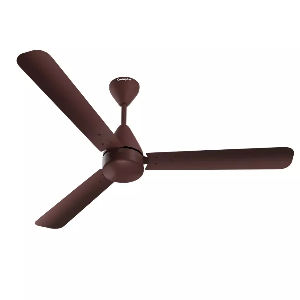 Crompton Ceiling Fan 1200 mm Sweep Size 35 Watt 340 RPM with BLDC Motor Remote Control Brown, Energion Hyperjet
