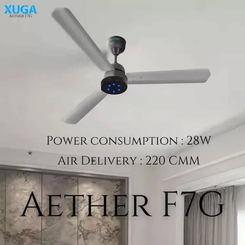 xuga-ceiling-fan-220-cmm-air-flow-bldc-motor-3-blades-380-rpm-1200-mm-sweep-size-5-star-rating-grey-color-aether-f7g