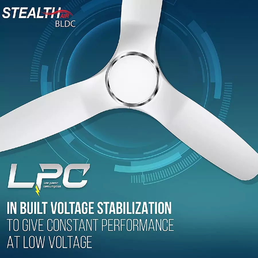Havells Stealth BLDC Pearl White 1200 mm Ceiling Fan, FHCBHSTPWT48