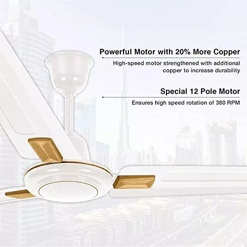 RR Signature RAPID DECO Ceiling Fan Chest White 1200 mm Sweep 400 RPM