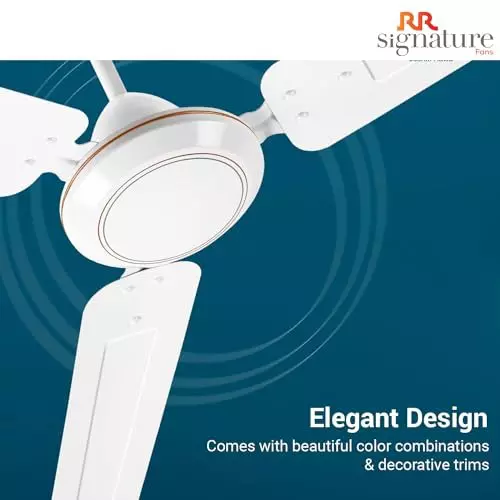 RR Signature JOSH Ceiling Fan White 1400 mm Sweep 300 RPM