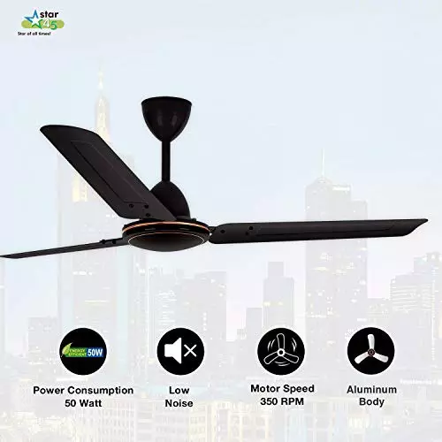 RR Signature STAR 45 Ceiling Fan Velvet Brown 1200 mm Sweep 380 RPM