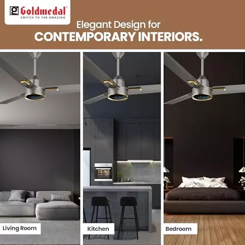 Goldmedal Opus Prime Ceiling Fan with Remote Control Titanium Grey 1200 mm, SCFP301948GLTGR