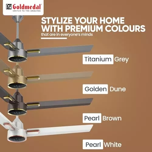 Goldmedal Opus Prime Ceiling Fan with Remote Control Titanium Grey 1200 mm, SCFP301948GLTGR