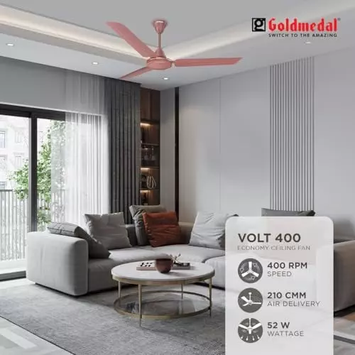 Goldmedal Volt 400 Ceiling Fan Matt Brown 1200 mm, SCFS501648GLMBR