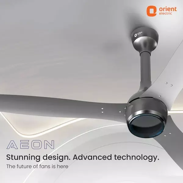 Orient BLDC Premium Aeon Antidust Ceiling Fan with Remote Cloud Grey 1200 mm 32 W 3 Blades 350 RPM