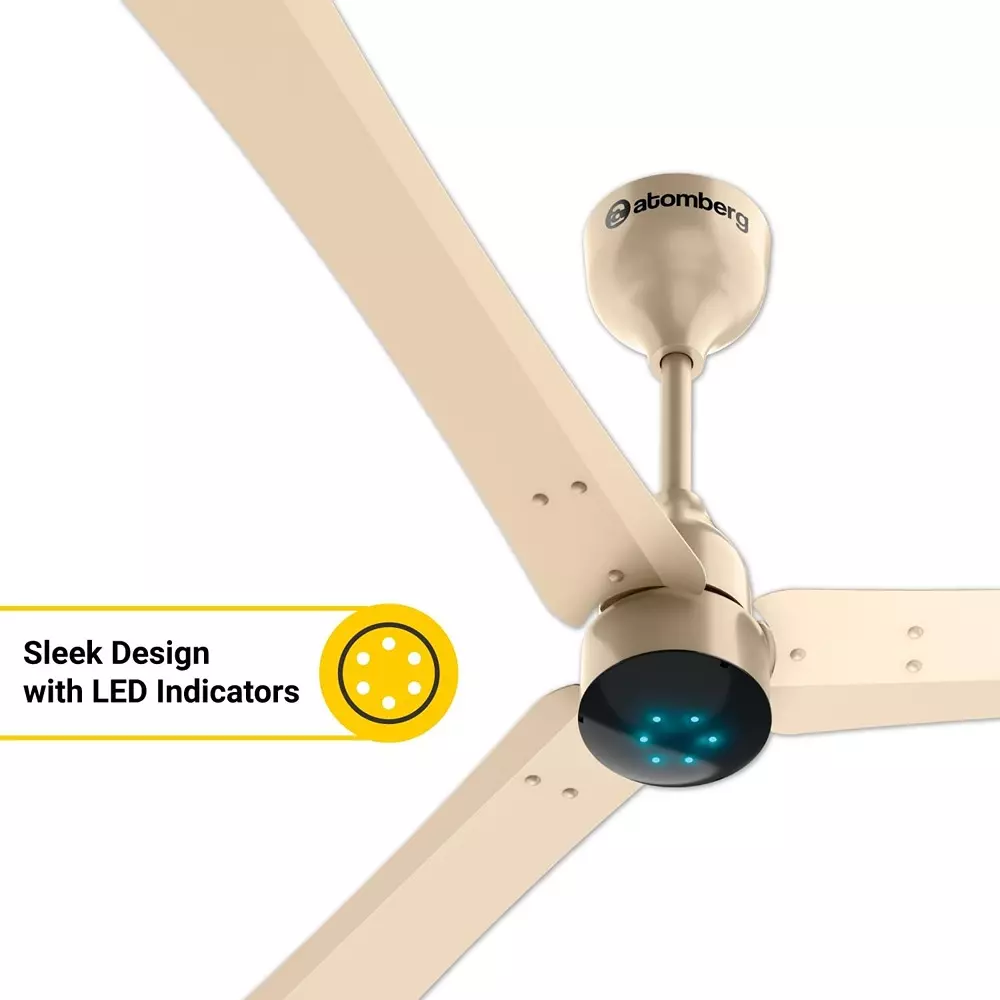 Atomberg Renesa+ Metallic Gold 900 mm Ceiling Fan with Remote