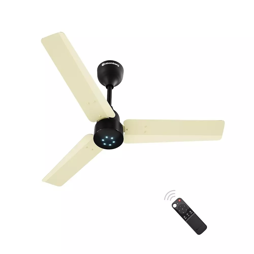 Atomberg Renesa Gloss Ivory & Black 900 mm BLDC Motor Ceiling Fan With Remote