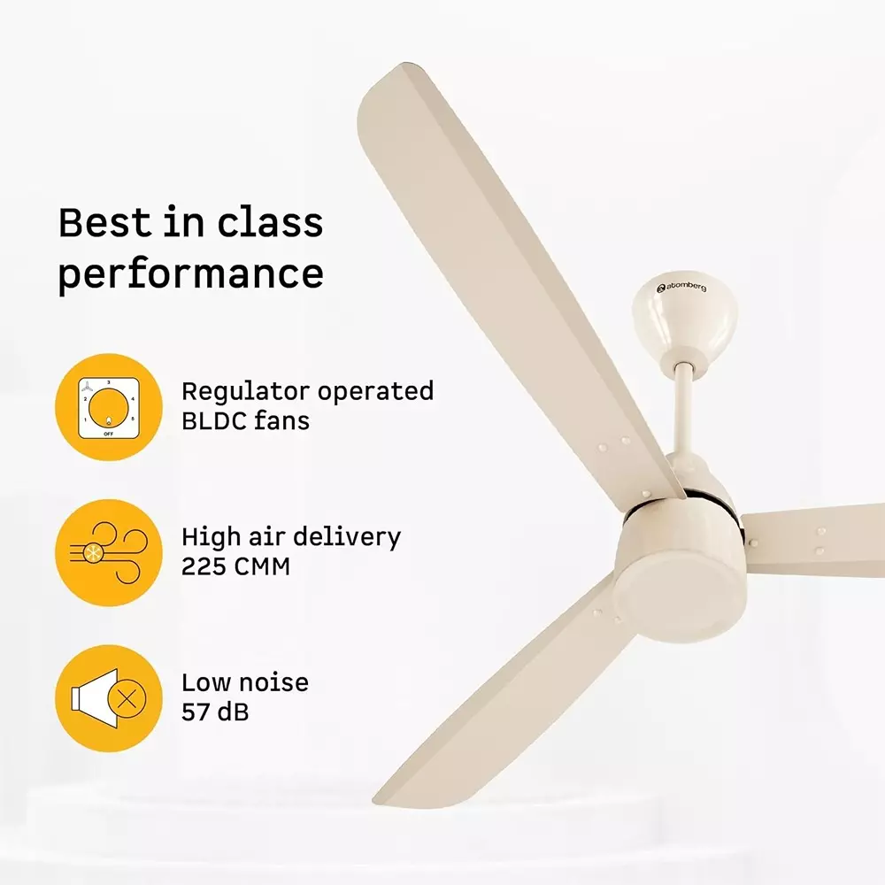 Atomberg Renesa Prime Regulator Seasand Ivory 1200 mm Ceiling Fan With Remote