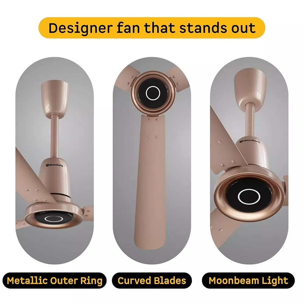 Atomberg Studio Nexus Smart Rose Gold 900 mm Ceiling Fan With Remote