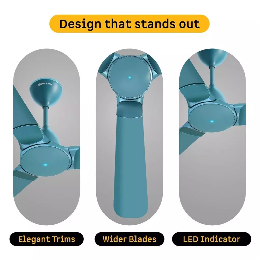 Atomberg Erica Nuvo Aegean Blue 1200 mm Ceiling Fan With Remote