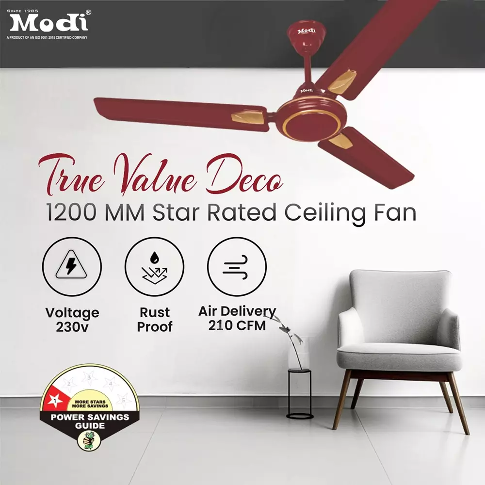 modi-true-value-deco-ceiling-fan-1200-mm-brown-color-48-truevalue-deco-br-pk2-pack-of-2