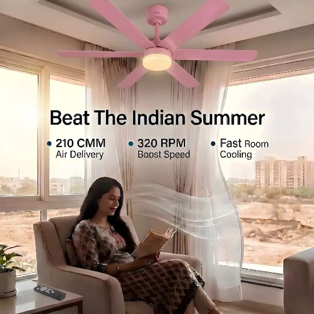 xuga-ceiling-fan-210-cmm-air-flow-bldc-motor-6-blades-320-rpm-1200-mm-sweep-size-5-star-rating-pink-color-zephyr-f1l