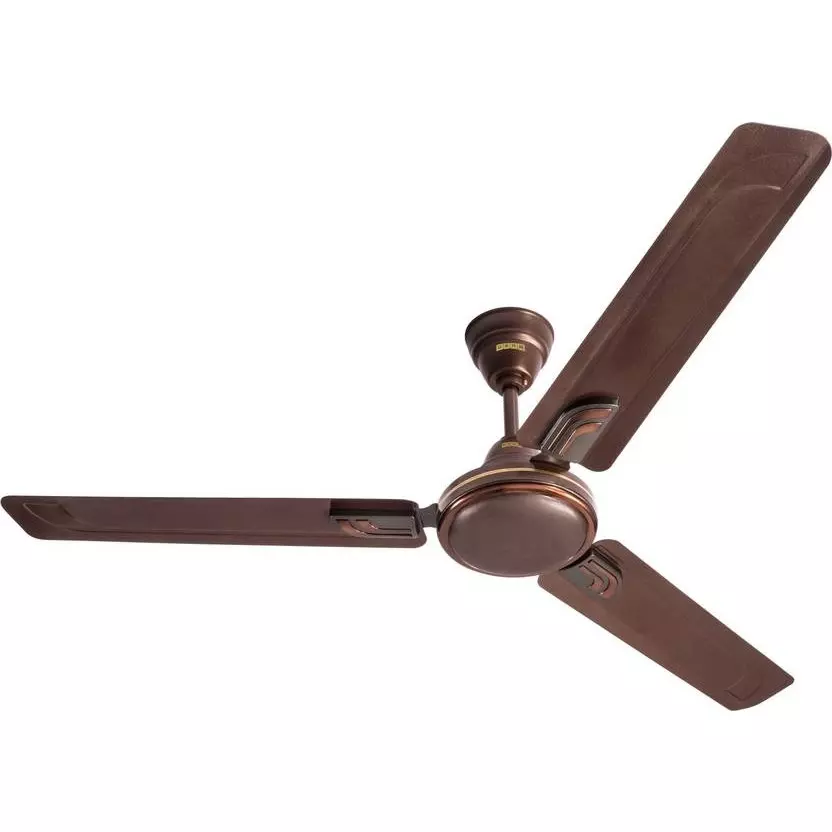 Usha AiroStrong Curve Ceiling Fan 3 Blades 80 W 1200 mm 390 RPM Speed, Metallic Baker's Brown