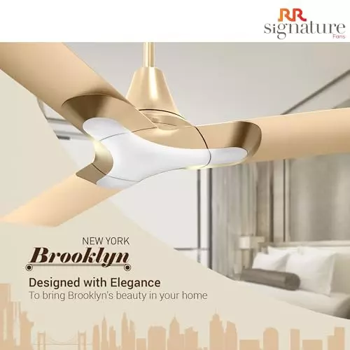 RR Signature LUMAIRE Ceiling Fan Champaign Gold 1200 mm Sweep 350 RPM