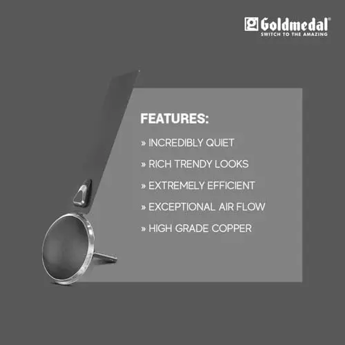 Goldmedal Eva Prime Ceiling Fan Metallic Grey 1200 mm, SCFP301748MQMGR