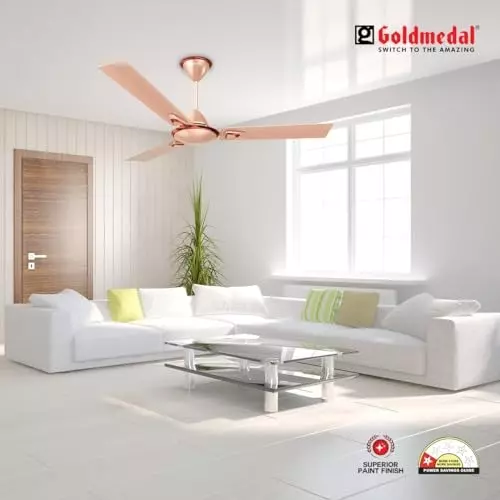 Goldmedal Eva Prime Ceiling Fan Rose Gold 1200 mm, SCFP301748MQRGD