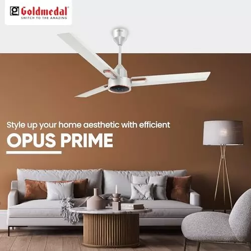 Goldmedal Opus Prime Ceiling Fan with Remote Control Angel White 1200 mm, SCFP301948GLAWH