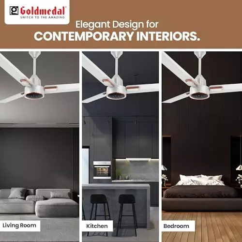 Goldmedal Opus Prime Ceiling Fan with Remote Control Angel White 1200 mm, SCFP301948GLAWH
