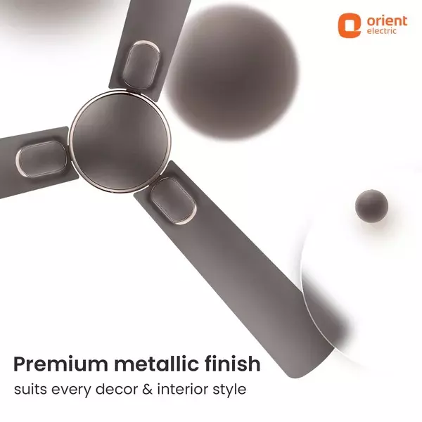 Orient Deco Blanco Ceiling Fan Magma Grey 1200 mm 55 W 3 Blades 370 RPM