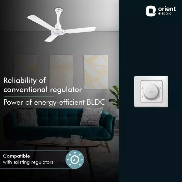 Orient BLDC Deco I Float Ceiling Fan White 1200 mm 32 W 3 Blades 330 RPM