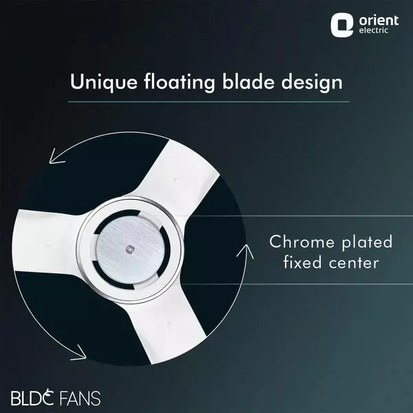 Orient BLDC Deco I Float Ceiling Fan White 1200 mm 32 W 3 Blades 330 RPM