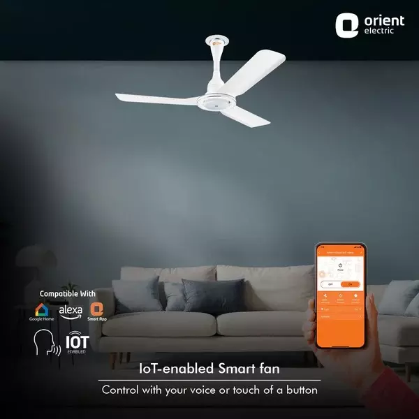 Orient BLDC Deco I Float IoT Ceiling Fan White 1200 mm 32 W 3 Blades 330 RPM