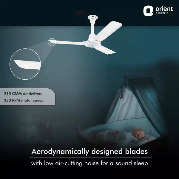 Orient BLDC Deco I Float IoT Ceiling Fan White 1200 mm 32 W 3 Blades 330 RPM