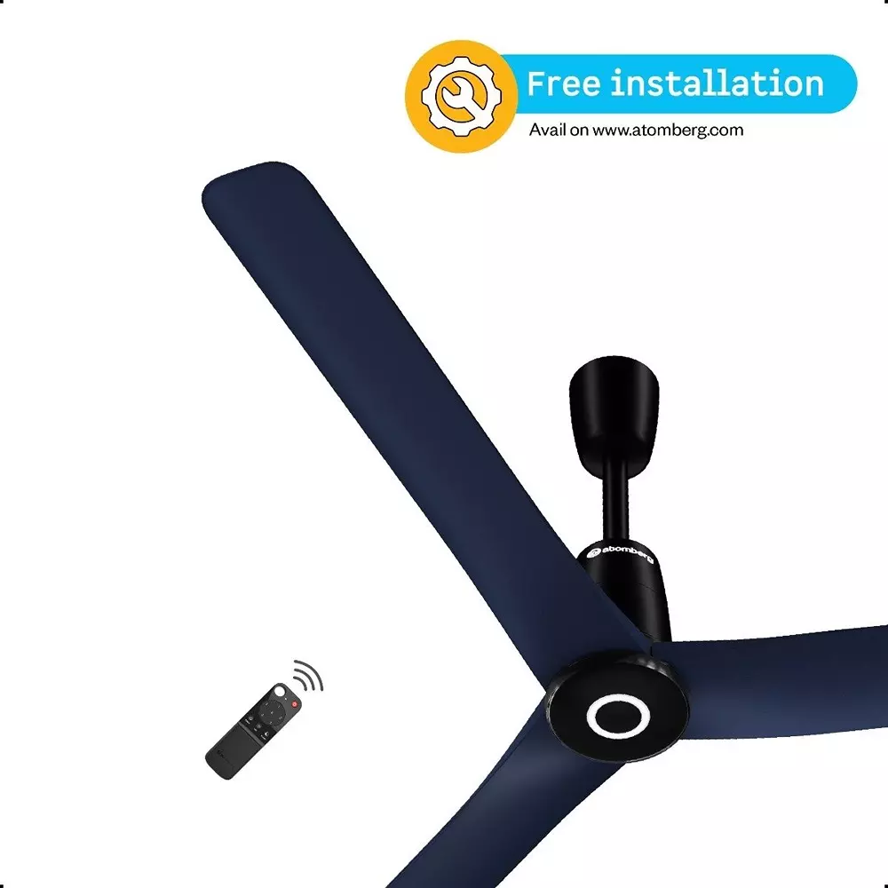 Atomberg Aris Contour (All Smart) Ritz Blue 1200 mm Ceiling Fan with Remote
