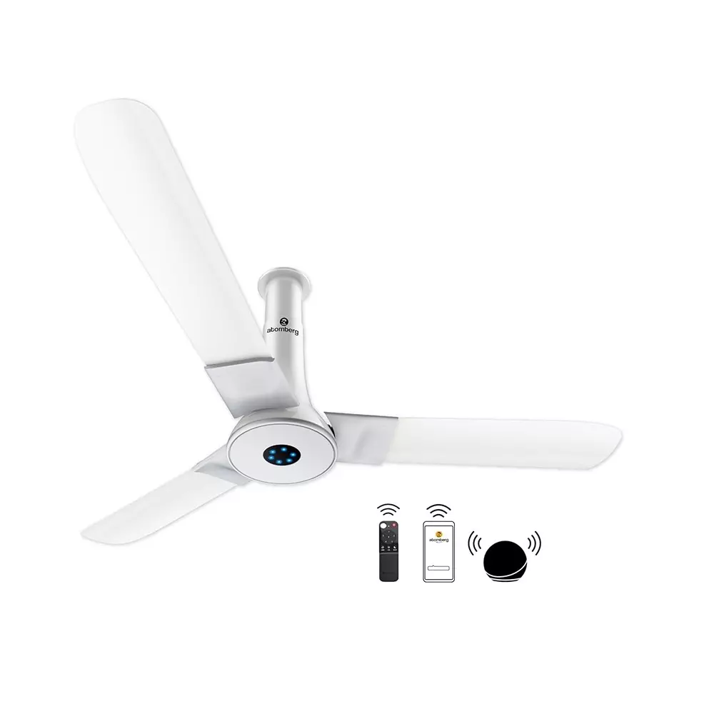 Atomberg Studio+ Smart Marble White 1200 mm Ceiling Fan With Remote